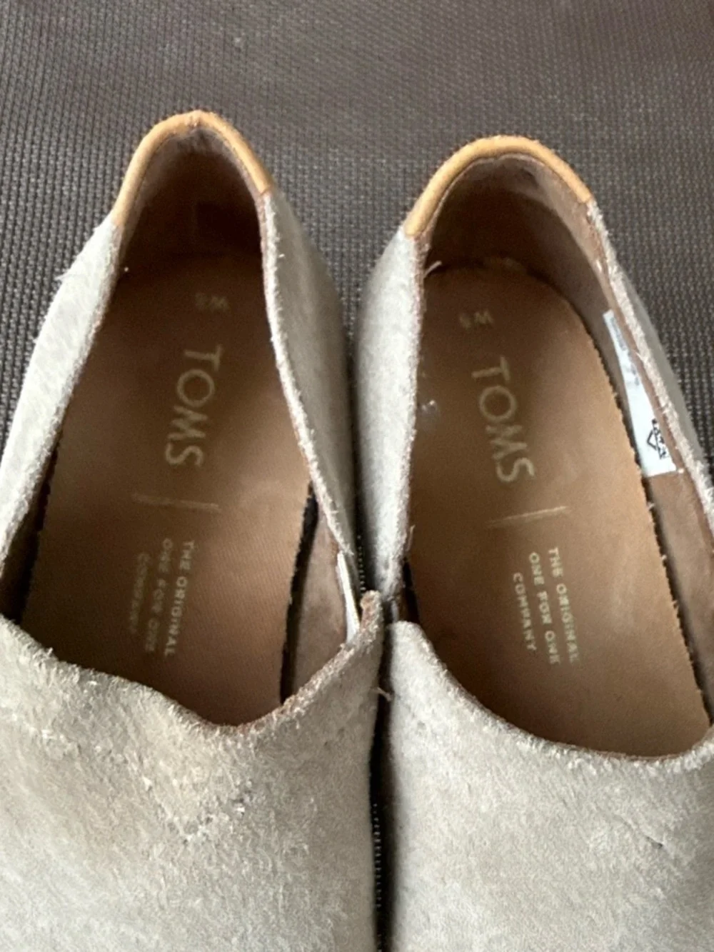Toms Beige Suede Slip-On Loafers